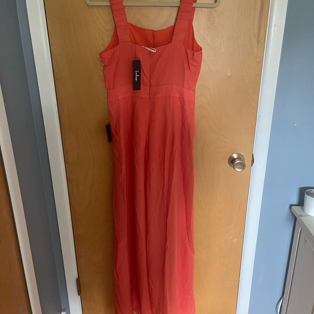 Lulus Orange jumpsuit size small NWT